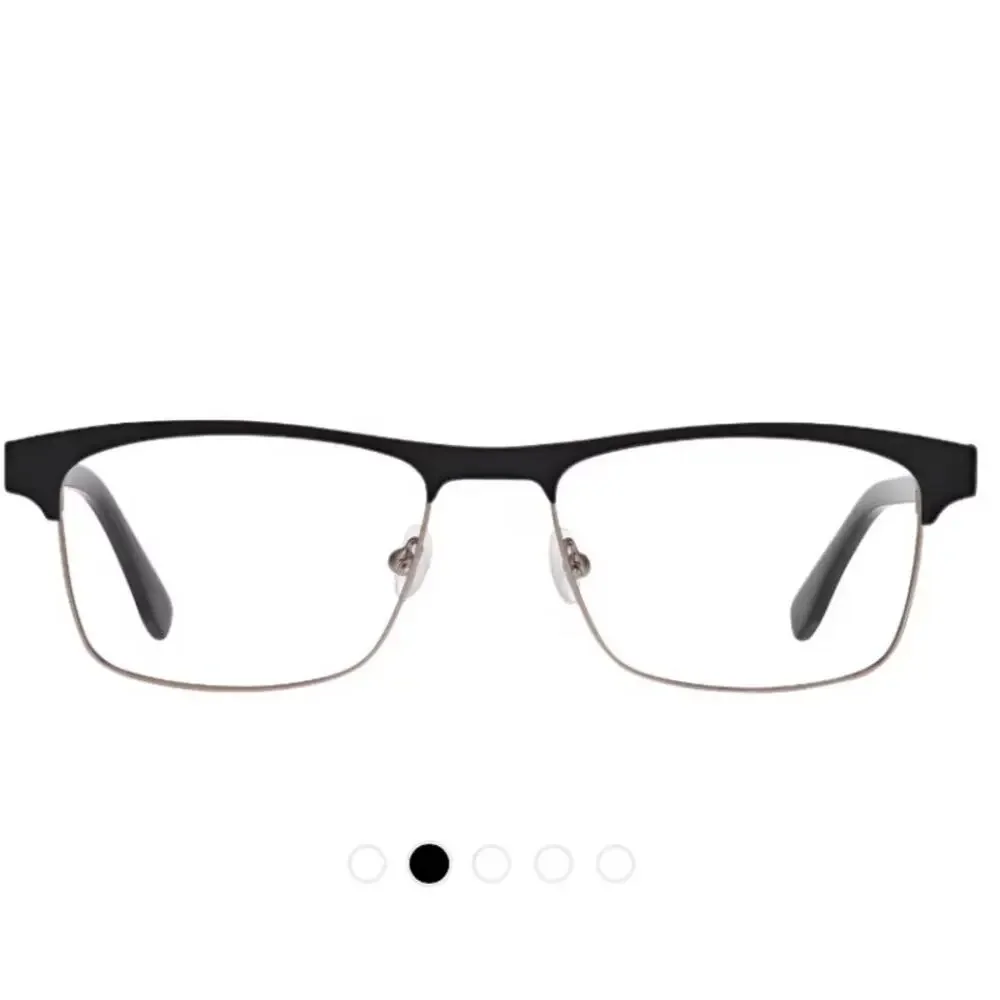 Lacoste L2198 Eyeglasses Black Semi Rim Rectangular 55-18-145 unisex